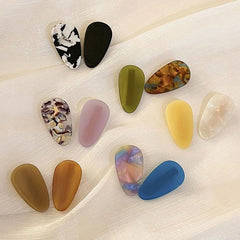 Lunivop 2pcs Contrast Color Hairpin Women Oval Acetate Bangs Clip Duckbill Clip Girls Hair Clip Temperamental Headdress Hair Accessories