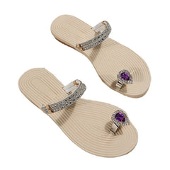 Lunivop Fashion Flip Flops Women Shoes Summer New Outdoor European and American Rhinestone Soft Sole Casual Beach Slippers Women