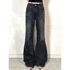 Lunivop Black High Waist Women Jeans Hip-hop Style Fashion Vintage Streetwear Y2K Wide Leg Jean 2025 Female Trouser Baggy Denim Pants