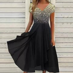 Lunivop Summer New Women's Dress Urban Casual Fashion Chiffon Splicing