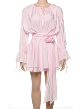 Lunivop Sexy flower pink white mini summer dress women casual birthday dress woman elegant long sleeve evening party dresses vestidos