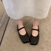 Lunivop One-line Buckle Shoes for Women Retro Style Single Anti-slip Spring Genuine Mark Chic and Elegant Beau Today On Sale Woman Flats