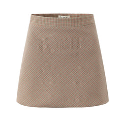 Lunivop Autumn Winter High Waist Houndstooth Plaid Mini Skirt Women Side Zipper A line Short Skater Party Femme