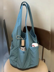 Lunivop Fashion Large Capacity Shoulder Bags Ins Pleated Korean Multi Pocket Design Nylon Cloth Bag black bag tote bag