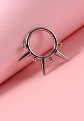 Lunivop 1PC Surgical Steel Nose Piercing Triple Spikes Septum Clicker Helix Ear Piercings Ear Tragus Cartilage Conch Daith Rook Piercing