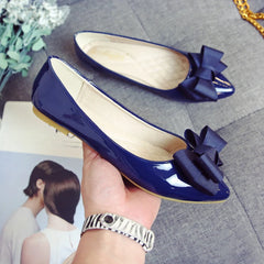 Lunivop Summer Fashion Women's Flat Shoes Red Woman Flats Casual Loafers Soft Slip On Bow-knot Pointed Toe Daily Flat Big Size 43