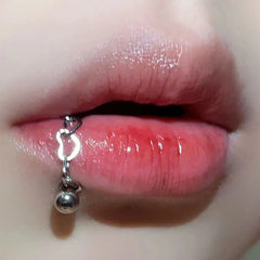 Lunivop Love Chain Lip Ring One-nail Dual-purpose Detachable Piercings Ornament Round Ball Pointed Toe Lip Studs For Men's and Women's