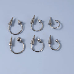 Lunivop 3PCS/Lot 361L Surgical Steel Lip Ring Horseshoe Labret Ring Piercing Punk Spike Nose Ring Eyebrow Tongue Piercing Jewelry