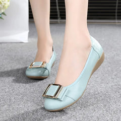 Lunivop New Summer Women cutouts Genuine Shoes Comfortable Buckle Flats Nurse Casual Handmade ballet flats
