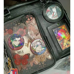 Lunivop Harajuku Transparent Black Itabag Women Versatile Large Capacity Square Bag Handbag Ladies Japanese Style Ita Bags