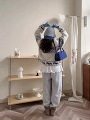 Lunivop Vintage Korean Style Women Sweaters Zipper Knitted Cardigan Casual Retro Jumpers Harajuku Fashion Long Sleeve Knitwear