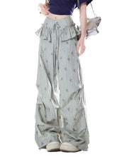 Lunivop Stars Print Y2K Cargo Pant Women Vintage Streetwear Loose High Waist Design Trousers Hip Hop Retro American Casual Wide Leg Pant