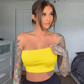 Lunivop Millennium Spice Girl style solid color tube top one-piece top backing women's spring and summer new models