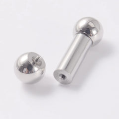Lunivop 1PC 316L Stainless Steel Large Gauge Straight Barbell Ring Internal Threaded Big Gauge Tongue Barbell Piercing Jewelry