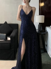 Lunivop Sexy Slim Luxury Gown Evening Dresses Elegant Backless V-Neck Split Party Dress Fashion Robe Birthday Party Autumn Spring New