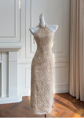 Lunivop Fashion Pearl Embroidered Dress Women's Sleeveless Waist Retraction Dresses 2025 Summer New Tide