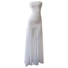 Lunivop Bandage Women's Strapless Dress Pleated Solid Color Sleeveless Backless 2025 Spring Simple Elegant Dresses Female