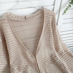 Lunivop Pointelle Knit Long Sleeve Open Front Cardigan Sweater for Women Cover-Up Spring Summer Teengirl Casual Outfit