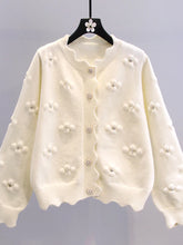 Lunivop Chic Floral Cardigan Sweaters Women Sweet Preppy Style Cute Knitted Coats Fashion Long Sleeve Loose Female Fall Elegant Top