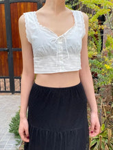Lunivop White Lace Trim Slim Tank Tops Women New Lace-up V-neck Single Breasted Sleeveless Crop Top Sweet Simple Basic Cropped Vest Y2K