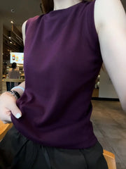 Lunivop French Elegant All Match O Neck Sleeveless Thin Tank Tops Y2k Simple Solid Summer High Street Casual Camisole Harajuku Punk Top