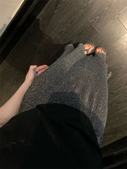 Lunivop Black Sequin Slim Long Skirt Women High Waist Luxury Elegant Fashion Streetwear Y2k Maxi Skirt Glitter Ladies Long Skirt
