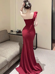 Lunivop Sexy Bodycon Robe Ruffles Sleeveless Long Dresses Women Wedding Evening Party Prom Vestidos High Split Slim Waist Summer New