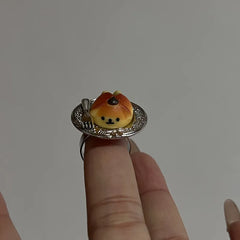 Lunivop Cute Cherry Chocolate Fruit Cake Ring - Quirky Design Afternoon Tea Accessory Birthday Gift for Cake Lovers