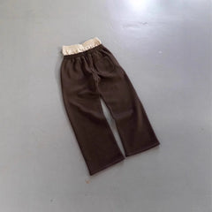 Lunivop Hip-hop Vintage Aesthetics 2000s American retro style street Harajuku loose casual double waisted pants fake two piece Sweatpant