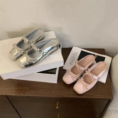 Lunivop Women's Mules Slippers Shoes New Fashion Comfort Double Bowknot Slides Ladies Fashion Slip on Outdoor Mary Jane Shoes