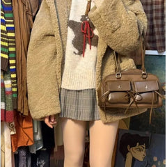 Lunivop Vintage Bowling Underarm Bag Women 2024 Autumn Winter Pocket Y2k Handbag Ladies Large Capacity Shoulder Bags Aesthetic