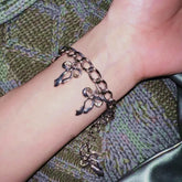 Lunivop Harajuku silver color Bowknot Bracelet for Women Girls Sweet Cool Colorful Leather Bangle y2k Jewelry