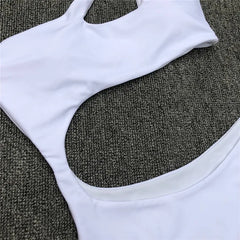 Lunivop Sexy Bandage One Piece Swimsuit Women Hollow Out Monokini Swimwear Vintage Hole Bathing Suit