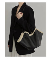 Lunivop One Shoulder Hand-held Large Capacity Bucket Bag Women's Retro Niche Design Bags