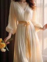 Lunivop French Spring Summer New High-End Elegant White Chiffon Dress
