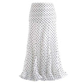 Lunivop Fashion Women's High Waist Skirt Polka Dot Flounce Elegant A Line Female Skirts New Tide
