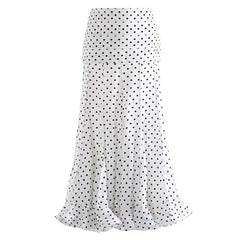 Lunivop Fashion Women's High Waist Skirt Polka Dot Flounce Elegant A Line Female Skirts New Tide