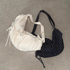 Lunivop Casual Large Capaci Canvas Tote Bag Dstring Single oulder Folded Woven Handle Quali Crossbody Bag Faionable Trendy