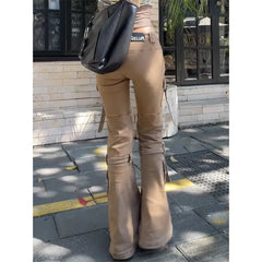 Lunivop Women's Khaki Baggy Y2k Jeans Harajuku Denim Trousers Vintage Streetwear Japanese 2000s Style Oversize Jean Pants Trashy Clothes