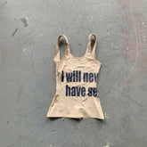 Lunivop Euramerican High Street Punk Summer Tank Tops Y2k Aesthetic Letter Print All Macth Grunge Punk Tees Harajuku Popular Clothes
