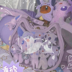 Lunivop Harajuku Aesthetic Transparent White Shoulder Bag Women Sweet Cat Handbag Ita Bag Ladies Lolita Mini Backpack Itabag