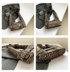 Lunivop Leopard Print Y2k Shoulder Bags Women Hot Girls Casual Crossbody Bag Female High Street Hobos Bags Handbag Aesthetic