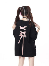 Lunivop Back Bow Y2K T Shirt Women Pure Cotton Streetwear Short Sleeve Tees American Retro Loose O Neck Casual Harajuku Female Tops