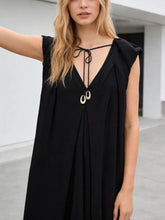 Lunivop Women Sexy V-neck Flutter Sleeve Long Dress Chic Solid Sleeveless Backless Loose Casual Maxi Dresses New Highstreet Outwear