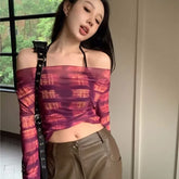 Lunivop Sweet Mesh Long Sleeve Sun Protection T-shirts Summer See Through Thin Tee Shirt 2025 New Sexy Slim Fit Top for Women