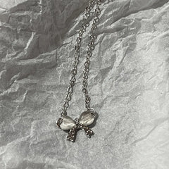 Lunivop Kpop Heart Necklace French Lucky Bean Love Clavicle Chain Korean Simple Female double layer Necklace Female Pendant for Women