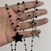 Lunivop Vintage Y2k Accessories Aesthetic Star Pendant Necklace for Women Men Cool Hip Hop Kpop Pentagram Chain Necklaces Jewelry