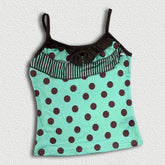 Lunivop Polka Dot Sling American Vintage Tees Panelled Stripe Ruffles Patchwork Tanks Slim Y2K Goth Spice Girls Casual Moda Tops