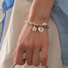 Lunivop Handmade Bracelets for Women Men Star Beaded Bracelet Matching Charm Y2K Personalized Jewelry