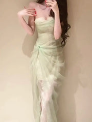 Lunivop Fashion Women Dress Sleeveless Strapless Solid Color Female Summer Evening Party Dresses New Tide